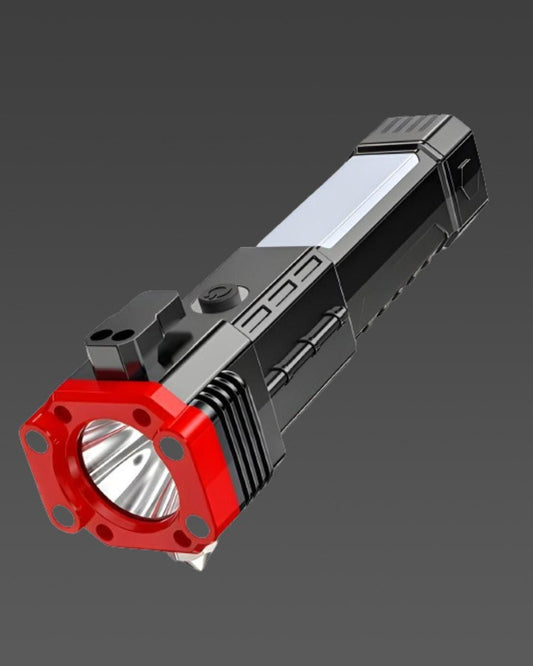 Rechargeable LED Torch with Long Beam Range & Power Bank